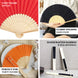 5 Pack Ivory Asian Silk Folding Fans Party Favors, Oriental Folding Fan Favors