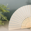 5 Pack | Ivory Asian Silk Folding Fans Party Favors