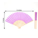 5 Pack Lavender Lilac Asian Silk Folding Fans Party Favors, Oriental Folding Fan Favors