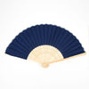 5 Pack | Navy Blue Asian Silk Folding Fans Party Favors#whtbkgd