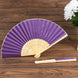 5 Pack Purple Asian Silk Folding Fans Party Favors, Oriental Folding Fan Favors