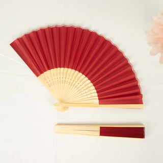 Versatile and Stylish - Red Asian Silk Folding Fans