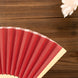 5 Pack Red Asian Silk Folding Fans Party Favors, Oriental Folding Fan Favors