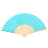 5 Pack | Turquoise Asian Silk Folding Fans#whtbkgd