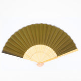 5 Pack Olive Green Asian Silk Folding Fans Party Favors, Oriental Folding Fan Favors#whtbkgd