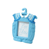 4 Pack | Cute Newborn Baby Boy Blue Clothes Resin Picture Frame, Baby Shower Party Favors#whtbkgd
