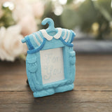 Cute 4inch Newborn Baby Boy Blue Clothes Resin Party Favors Picture Frame, Baby Shower Gender