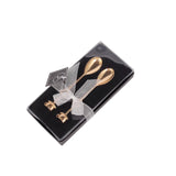 4inch Gold Metal Couple Coffee Spoon Set Party Favors, Pre-Packed Wedding Souvenir Gift#whtbkgd