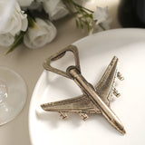 4Inch Antique Gold Metal Airplane Bottle Opener Vintage Party Favor Gift Box Pre-Packed