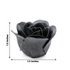 4 Pack | 24 Pcs Black Scented Rose Soap Heart Shaped Party Favors With Gift Boxes And Ribbon