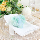4 Pack | 24 Pcs Mint Scented Rose Soap Heart Shaped Party Favors With Gift Boxes And Ribbon