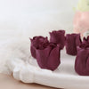 4 Pack | 24 Pcs Burgundy Scented Rose Soap Heart Shaped Party Favors With Gift Boxes And Ribbon