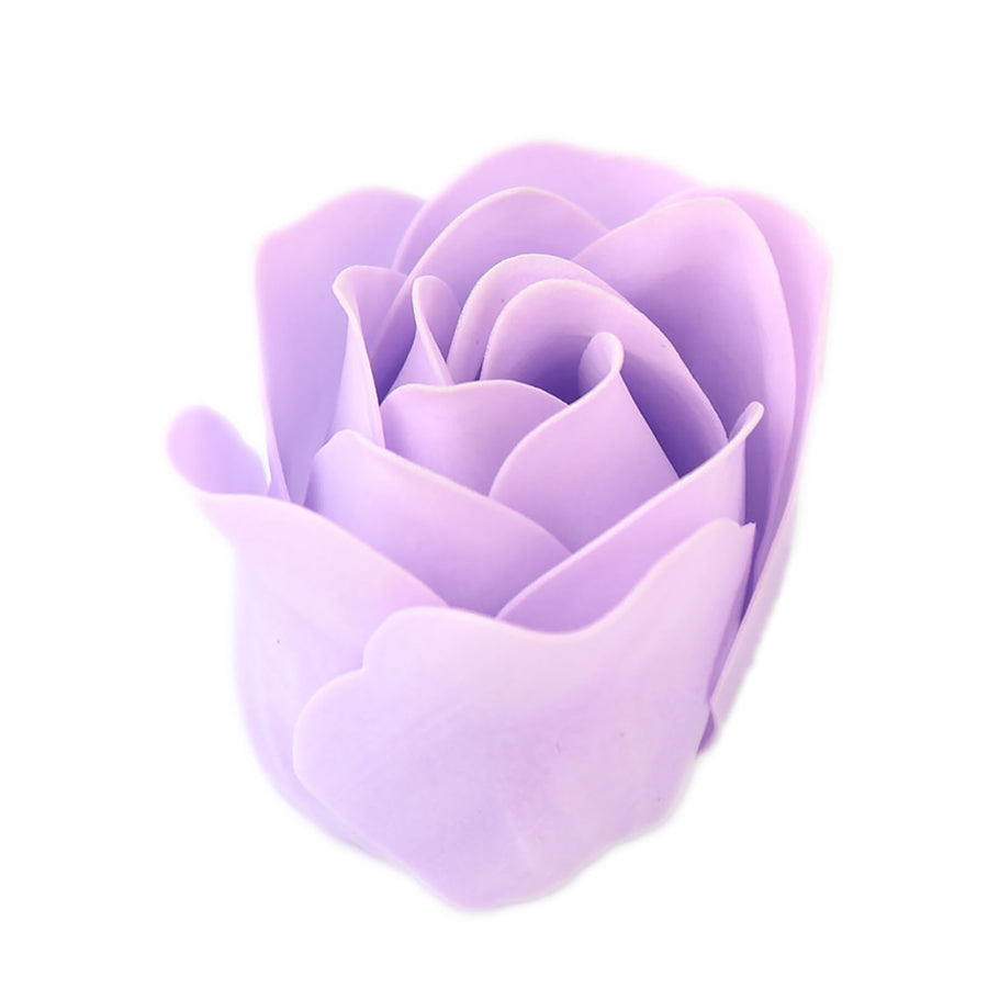6 Pcs Lavender Lilac Scented Rose Soap Heart Shaped Party Favors With Gift Box And Ribbon#whtbkgd