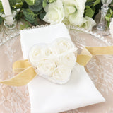 4 Pack | 24 Pcs White Scented Rose Soap Heart Shaped Party Favors With Gift Boxes And Ribbon