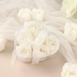 Create a Romantic Atmosphere with White Scented Rose Soap Party Favors