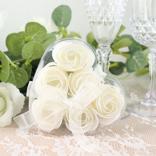 White Scented Rose Soap Party Favors for Elegant Events