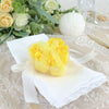4 Pack | 24 Pcs Yellow Scented Rose Soap Heart Shaped Party Favors With Gift Boxes And Ribbon
