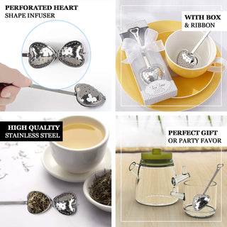 Stylish and Practical Heart Shaped Tea Infuser Spoon Filter