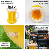 21inch Tall Inflatable Ice Cooler, Party Beer Mug Ice Bucket Cooler