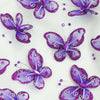 12 Pack | 2inch Purple Diamond Studded Wired Organza Butterflies