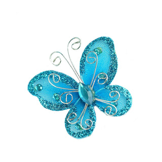 Elevate Your Event Decor with Turquoise Diamond Studded Butterflies