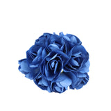 144 Pack | Navy Blue Paper Mini Craft Roses, DIY Craft Flowers With Wired Stem#whtbkgd
