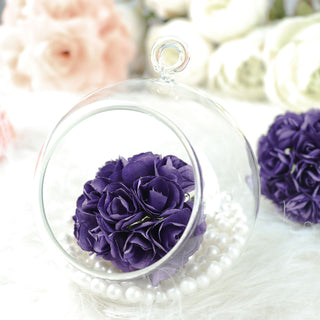 Purple Paper Mini Craft Roses for Delicate and Elegant Event Decor