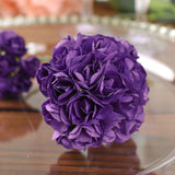 144 Pack | Purple Paper Mini Craft Roses, DIY Craft Flowers With Wired Stem