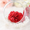144 Pack | Red Paper Mini Craft Roses, DIY Craft Flowers With Wired Stem