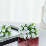Create Stunning Floral Embellishments with 144 Pcs White Wired Rose Flowers