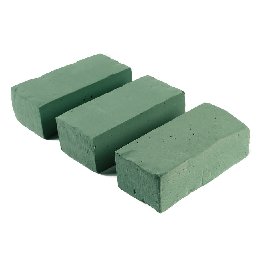 3 Pack | Green Wet Floral Foam Bricks, Flower Arrangement Foam Blocks#whtbkgd