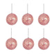 2inch Blush / Rose Gold Foam Disco Mirror Ball With Hanging Strings, Holiday Christmas Ornaments