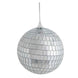 6 Pack | Silver Foam Disco Mirror Ball With Hanging Strings, Holiday Christmas Ornaments#whtbkgd