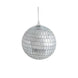 4 Pack | 4inches Silver Foam Disco Mirror Ball With Hanging Strings, Holiday Christmas Ornaments