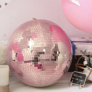 Add a Touch of Elegance with the Rose Gold Foam Disco Mirror Ball