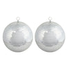 12inches Large Silver Foam Disco Mirror Ball With Hanging Swivel Ring, Holiday Party Decor