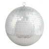 16inches Large Silver Foam Disco Mirror Ball With Hanging Swivel Ring, Holiday Party Decor#whtbkgd