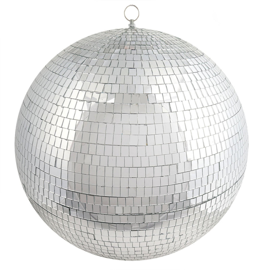 20inches Large Silver Foam Disco Mirror Ball With Hanging Swivel Ring, Holiday Party Decor#whtbkgd