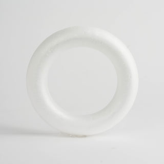 8" White Styrofoam Ring for DIY Crafts