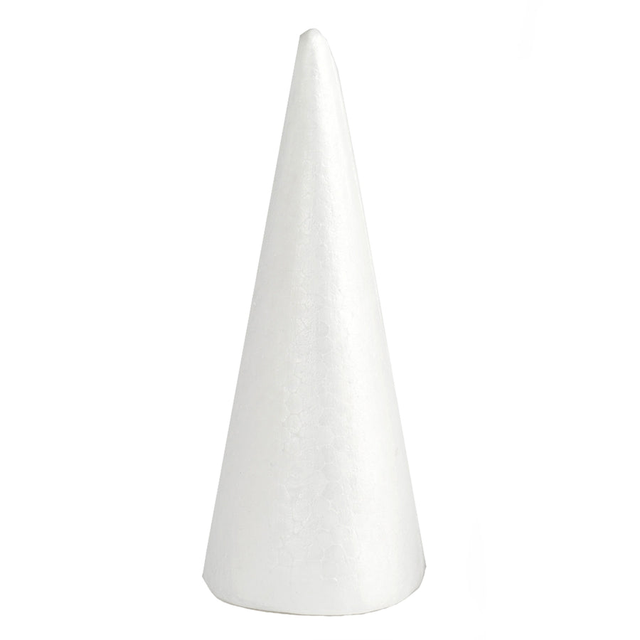 12 Pack | 8inch White Styrofoam Cone, Foam Cone For DIY Crafts#whtbkgd