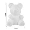 12inch DIY White 3D Modeling StyroFoam Bear, Polystyrene Craft Foam Animal