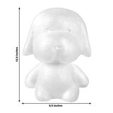 12.5inch DIY White 3D Modeling StyroFoam Puppy, Polystyrene Craft Foam Animal