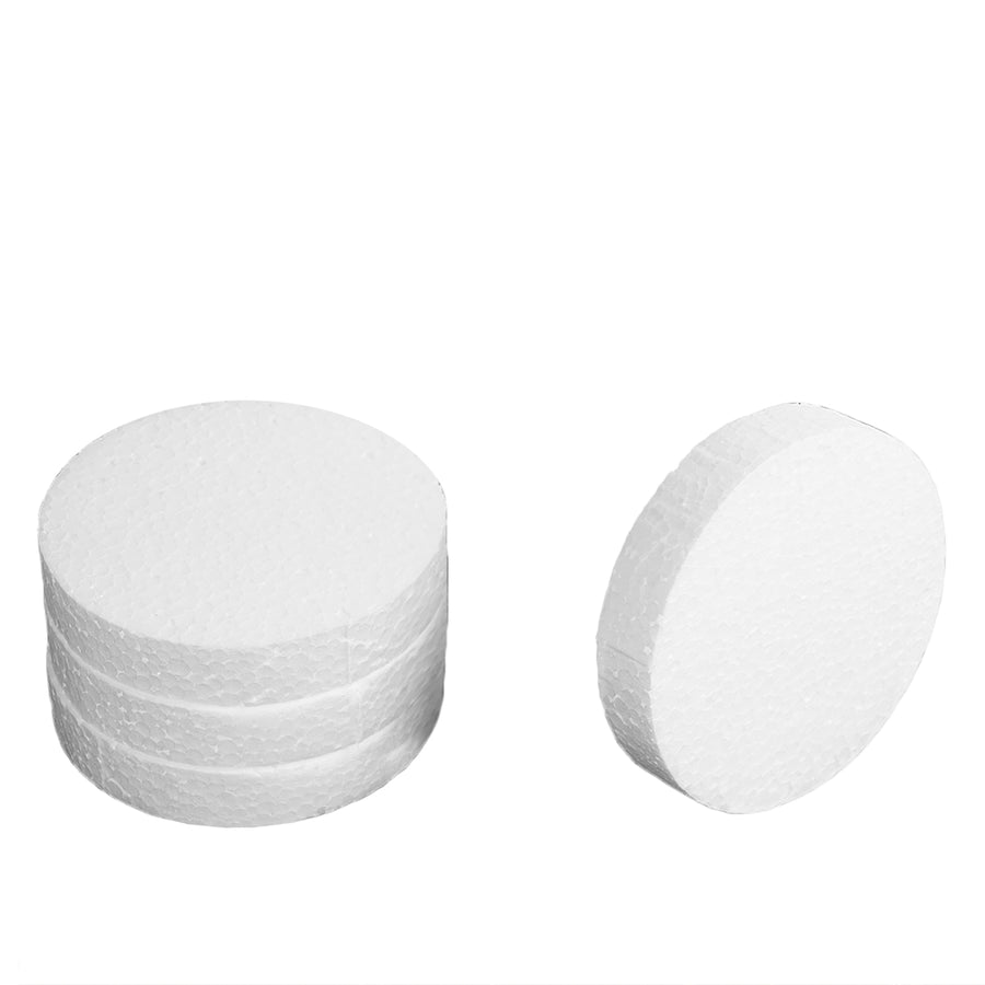 36 Pack | 4inch White StyroFoam Disc, DIY Polystyrene Foam Craft Supplies