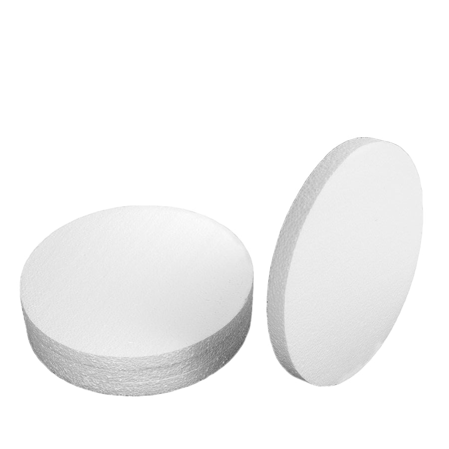 12 Pack | 8inch White StyroFoam Disc, DIY Polystyrene Foam Craft Supplies#whtbkgd