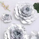 6 Pack | 8inch Silver Real Touch Artificial Foam DIY Craft Roses
