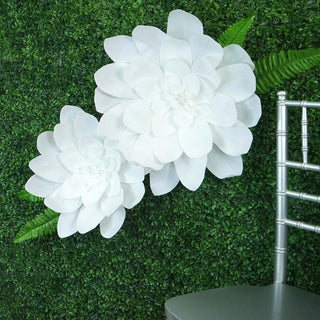 White Soft Foam Craft Daisy Flower Heads - Perfect for Wedding and Event Decor