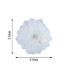 6 Pack | 8inch White Life-Like Soft Foam Craft Dahlia Flower Heads