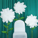 2 Pack | 24inch White Life-Like Soft Foam Craft Dahlia Flower Heads#whtbkgd
