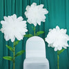 2 Pack | 24inch White Life-Like Soft Foam Craft Dahlia Flower Heads#whtbkgd
