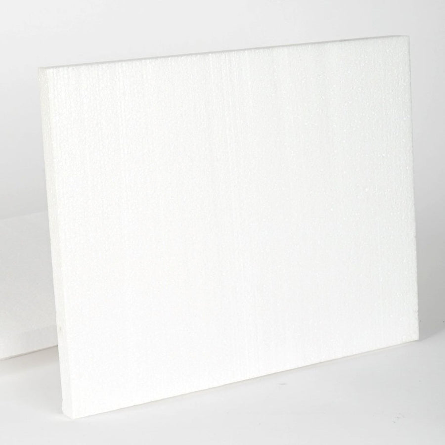6 Pack | 12x15 Inch White Styrofoam Foam Rectangle Flats